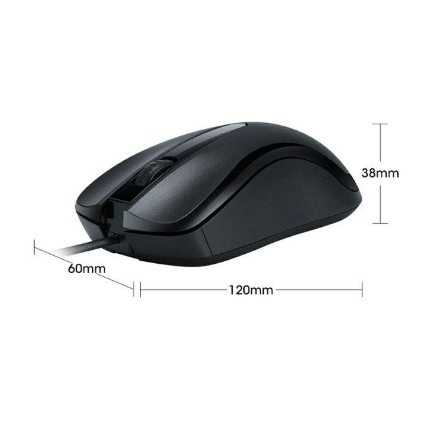 T-WOLF V12 WIRED BUSINESS USB MOUSE | ERGONOMIC OPTICAL MOUSE | USB 2.0 | BLACK | BRAND NEW | OFFICE MOUSE SOUTH AFRICA
